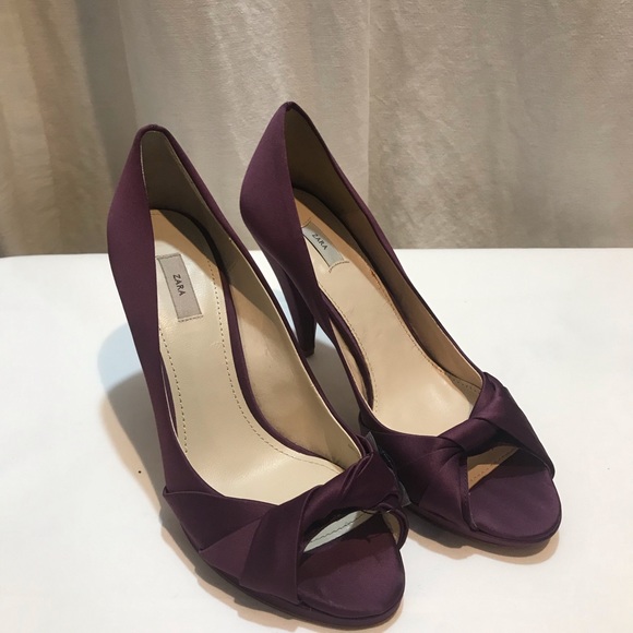 Zara Shoes - New Zara satin pump purple color way size 39 / 8